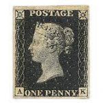 Genuine Penny Black Stamp!